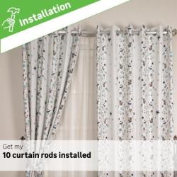 10 Curtain Rods Installation Fee