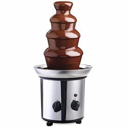 4 Tiers Stainless Steel Chocolate Fondue Fountain Maker Commercial Machine Party New Luxury Waterfall Hot High Quality Durable Heat