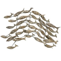 Wooden Carved Fish Wall Panel Sotran Dekorativ