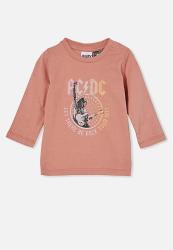 Cotton On Jamie Long Sleeve Tee - Lcn Per Clay Pigeon acdc Let There Be Rock