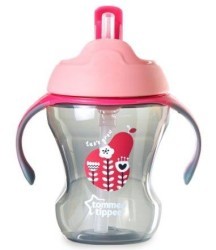 Tommee Tippee 230ml Easy Straw Cup - Pink