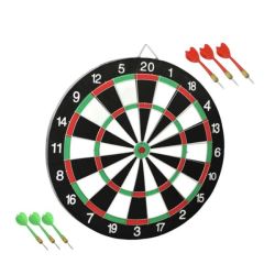 15 Double Sided Hanging Dart Board With 6 Standard Needles