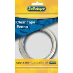 Sellotape Clear Tape Large Core 12MMX33M Each