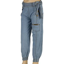 Lee Cooper Girls Denim Jeans Casual Fashion Trousers Pants Cuffed Ankle Age size: 13 Years Mid Blue