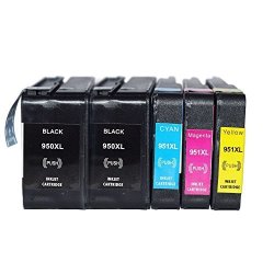 Ouguan Ink Replacement For Hp 950XL 951XL Ink Cartridge High Yield Compatible With Hp Officejet Pro 8600 8610 8620 8630 8100 8640 8660 8615 8625 251DW 271DW Printer 2BK 1M 1C 1Y 5 Pk