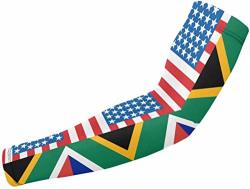 American South African Flag Sun Protection Sunblock Sleeves Golf Cycling Running Biking Football Cooling Arm Sleeves