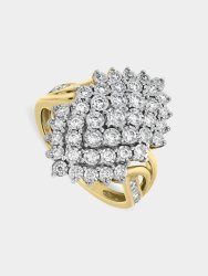 Yellow Gold Diamond Womens Mystical Cluster Ring