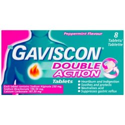 Gaviscon Plus Peppermint Flavour 8 Tablets
