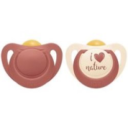 Nuk For Nature Latex Soother Rust 18 Months And Older Pack Of 2