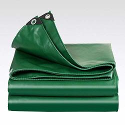 Lcaihua Tarpaulin Waterproof Heavy Duty Low Temperature Resistance Dust-proof Breathable Edge Encryption Outdoor Fiber 16 Sizes Color : Green Size : 2X2M