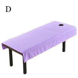 Gracefulvara Beauty Massage Bed Cover Linens With Face Breath Hole Purple