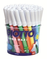 Giotto Turbo Maxi Felt Tip Pens Pot Of 48 Pack