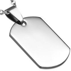 20x30mm |stainless Steel Engravable Tag Charm Pendant - Pac374