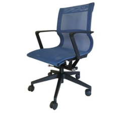 Satu Executive Operators Office Chair Black Frame - French Blue