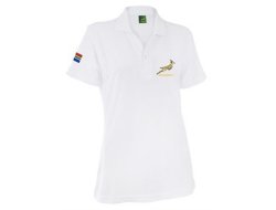 Springbok Ladies Pique Golf Shirt - White 2XL