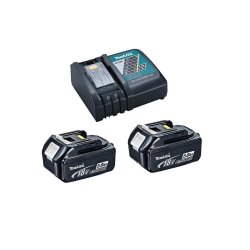 Makita Compact Fast Charger DC18RC + 2X 5.0AH 18V Lithium Ion Battery BL1850B