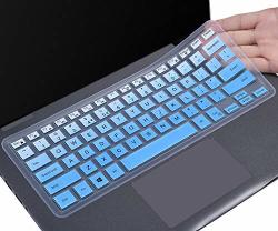 Casebuy Keyboard Cover For 2019 New Dell Xps 15 7590 Xps 15 9570 9560 9550 15.6" Laptop Dell Xps 15 Acessories Not For Xps 15 9575 Ombre Blue