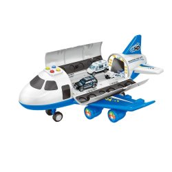 Police Cargo Plane With 6 Vehicles Play Set