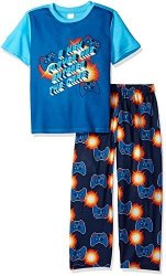 The Children's Place Big Little Boys' Top And Pants Pajama Set 2 Gaming Crew Blue 76494 S 5 6