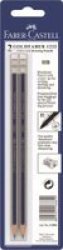 Faber-Castell Goldfaber Eraser Tipped Pencils - Hb 2 Pack