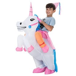 Toloco Inflatable Unicorn Rider Costume|inflatable Costumes For Child Halloween Costume Blow Up Costume