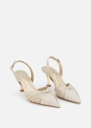 Embellished Pointy Slingback Court Shoes