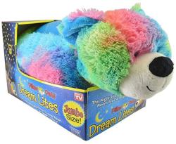 Pillow Pet Dream Lites Jumbo Rainbow Peaceful Bear