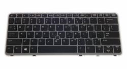 HP Elitebook 820 G1 820 G2 Grey Frame Backlit Laptop Keyboard Black