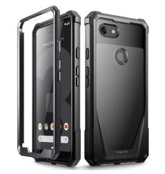 Google Pixel 3A XL Full Body Rugged Protective Case With Screen Protector Black