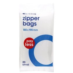 Payless Zipper Bags Small 20 Bags