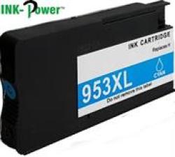 INK-Power Inkpower Generic Replacement Cartridge F6U16AE For Hp Officejet Ink Cartridge 953XL High Yield Cyan-page Yield 1600 Pages With 5% Coverage For Use With Hp