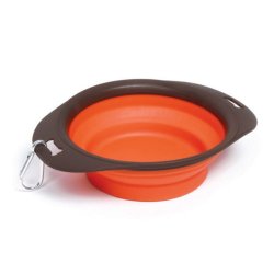 M-pets On-the-road Bowl Orange - Large