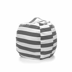 Dr Bean Bag Stuffed Animal Storage - Extra Large Size Bean Bag Chair For Kids Organization Animal Toys Gray 23INCH