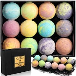 Luxury Bath Bombs For Men - Gift Set Of 12 Large Bathbombs With Organic Essential Oils - Natural Vegan Soap For Moisturizing Fizzy Bubbles