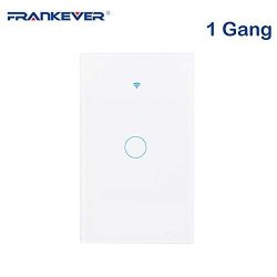 Smart Remote Control 1 2 3 4 Gang Wifi Wall Decora Light Switch Glass Panel 1 2 3 4 Way App Control Touch Switch Timer Work With Amazon Alexa Google Home Ifttt 1 Gang