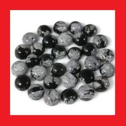 Snowflake Obsidian - Round Cabochon - 0.48CTS