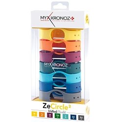 ZECIRCLE2 Wristbands Bracelets Pack Of 7 Colors Grey Blue Turquoise Green Purple Orange Yellow Colorama