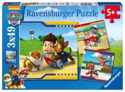 Paw Patrol Heroes With Coat 3X49 Piece Puzzle
