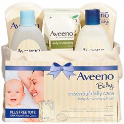 Aveeno Baby Essential Daily Care Baby & Mommy Gift Set Featuring A Variety Of Skin Care And Bath Products To Nourish Baby And Pamper