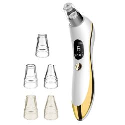 Electric Pore Vacuum Acne Comedone Extractor Kit With 6 Levels - Gold