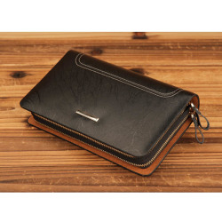 Pabojoe Genuine Leather Long Wallet Purse Business Clutch Bag Handbag