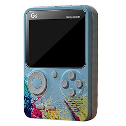 Exanko G5 Retro Handheld Game Console Built-in 500 Games Portable Handheld Video Games For Kids And Adult Support Tv Blue