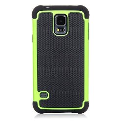 Galaxy S5 Dual-layer Heavy Duty Matte Rugged Protective Cover Case For Samsung Galaxy S5 Green