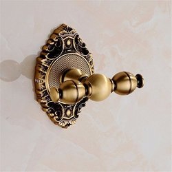Laona Euro-copper Carved Antique Bathroom Accessory Kit Bath Racks Solid Brass Hook Coat Hook
