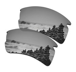 Smartvlt Men's Silver Titanium Replacement Lenses For Oakley Flak 2.0 XL Sunglass