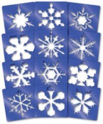 Roylco Super Snowflake Stencils 12 Per Pack