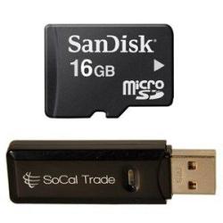 Sandisk 16GB Micro Sdhc Class 4 Tf Memory Card For Htc Thunderbolt Inspire 4G With Socal Trade Inc. Micro Sd Hc & Sd Ca
