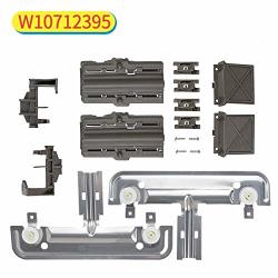 Decorlife Upgrade W10712395 Dishwasher Adjuster Replacement Kit Metal Rack Adjuster Kit Compatible With Whirlpool Kenmore Dishwasher Replace W10250159 W10350375 AP5957560