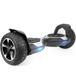 XtremepowerUS 8.5 Inch Off-road All Terrain Self-balancing Hoverboard W bluetooth Speaker Silver