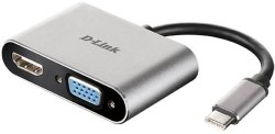 D-Link - DUB-V210 Usb-c To Hdmi vga Adapter